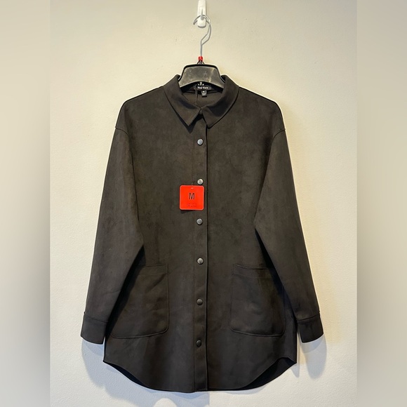 Well Worn Ladies' Soft Faux Suede Jacket, Size M Black - Picture 4 of 6